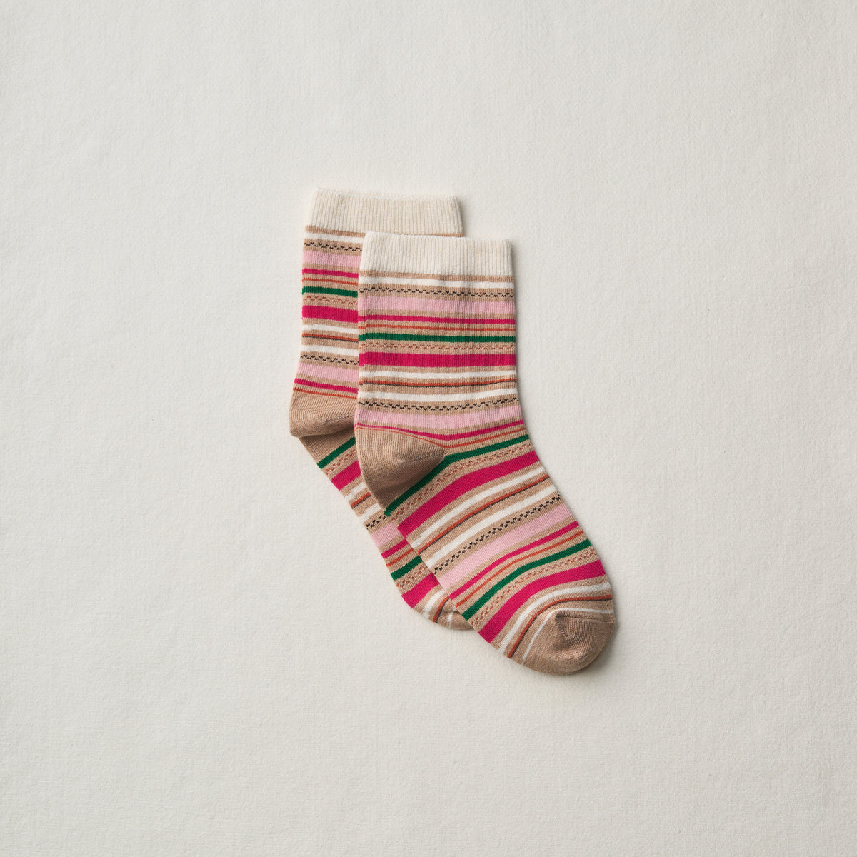 4-2019｜Organic Cotton Multi Stripe Socks