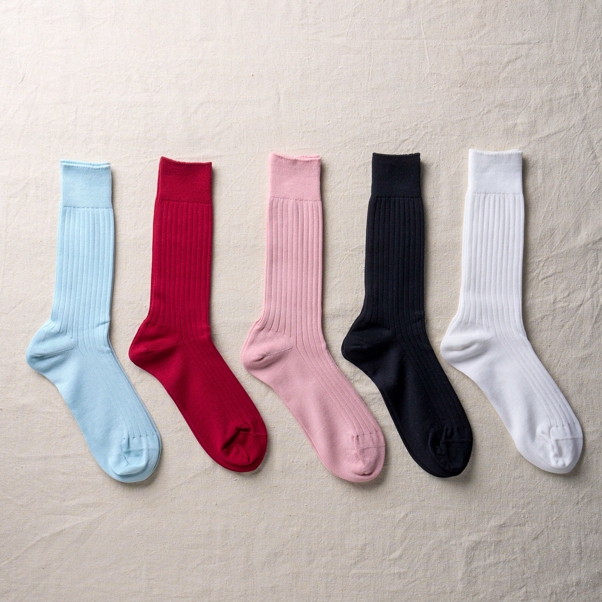 4-1002｜Organic Cotton Ribbed Socks