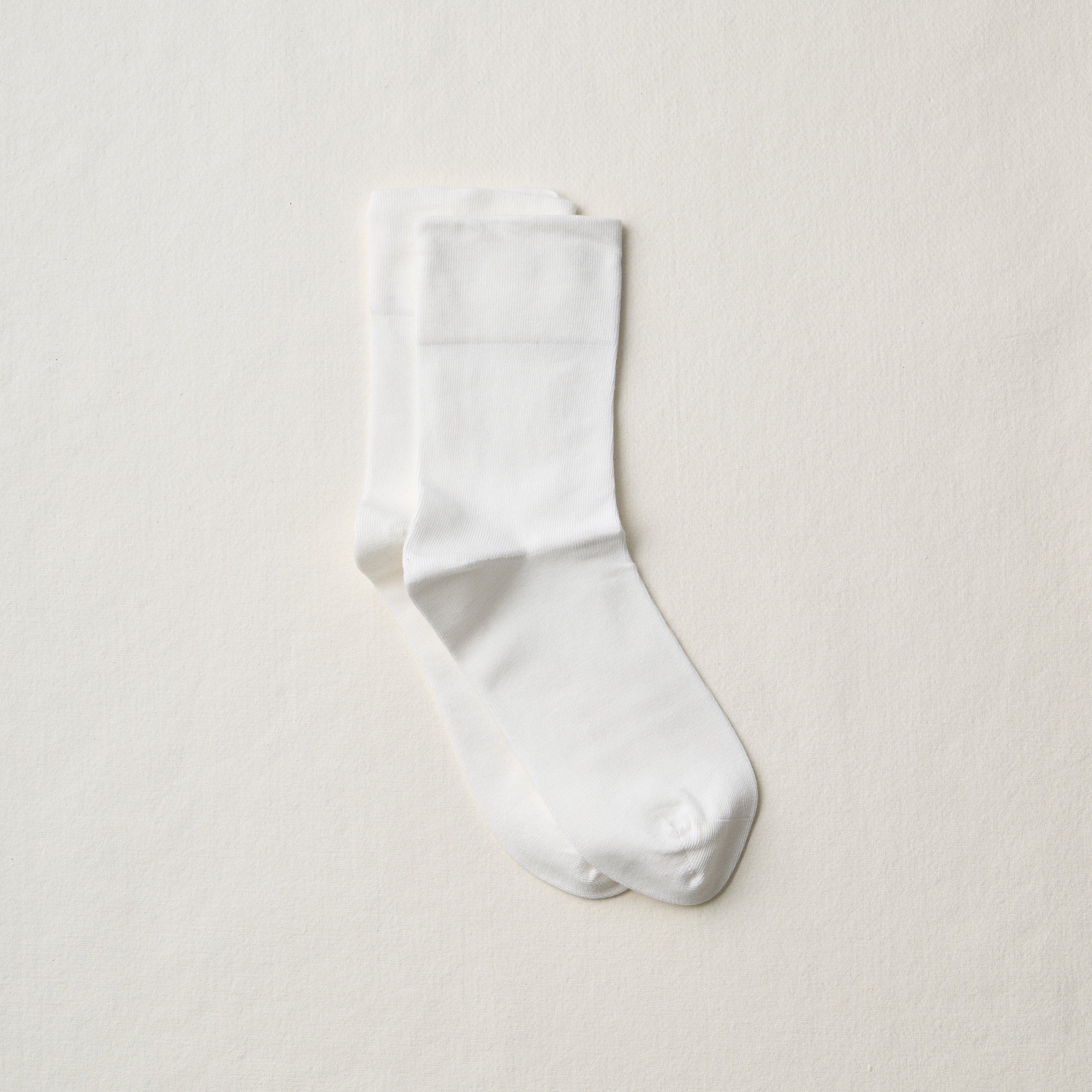 4-1000｜Organic Cotton Rubber Free Plain Socks