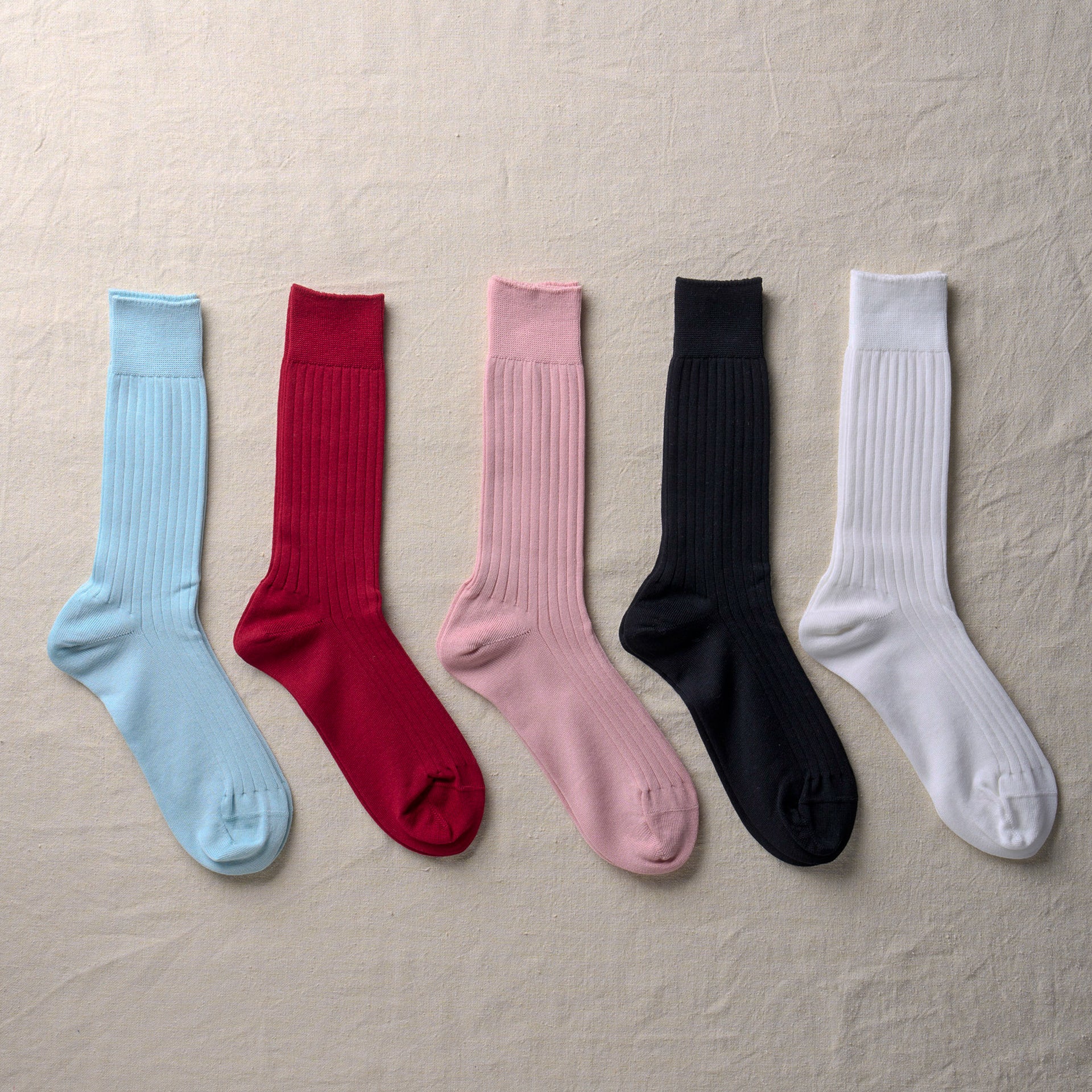4-1002｜Organic Cotton Ribbed Socks