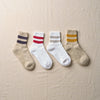 4-2000｜Organic Cotton Linen Pile Sole Line Socks