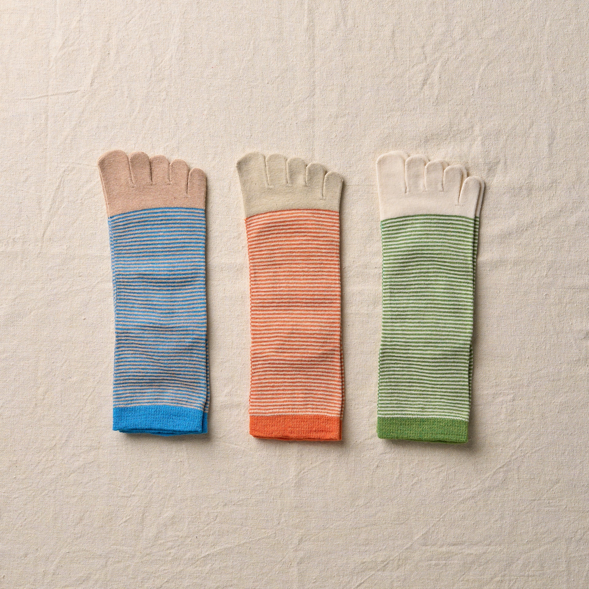 4-2006｜Organic Cotton Linen Toe Ankle Socks