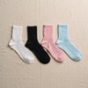 4-2007｜Organic Cotton Ribbed Middle Socks