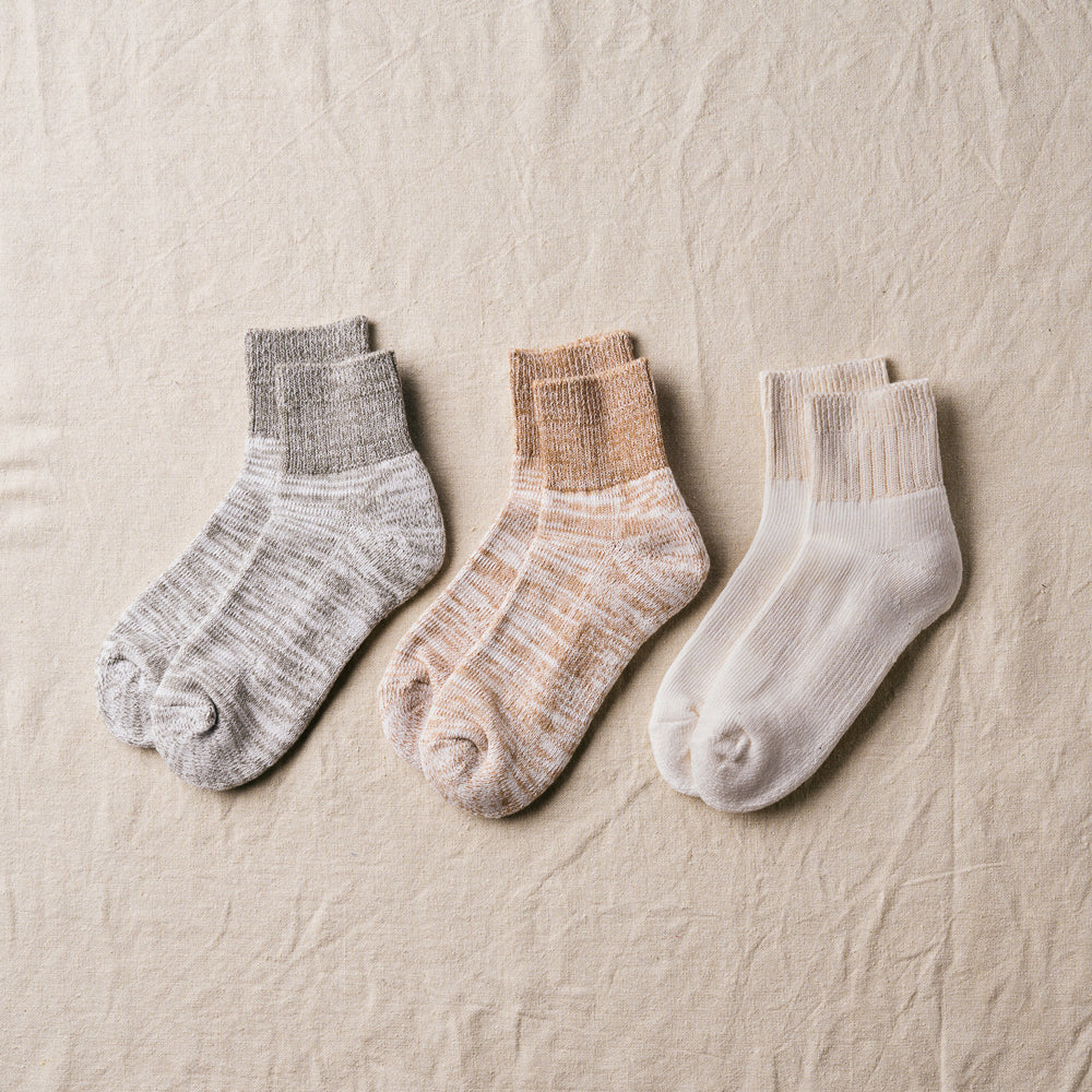 7-5004｜Organic Cotton Pile  Ankle Socks