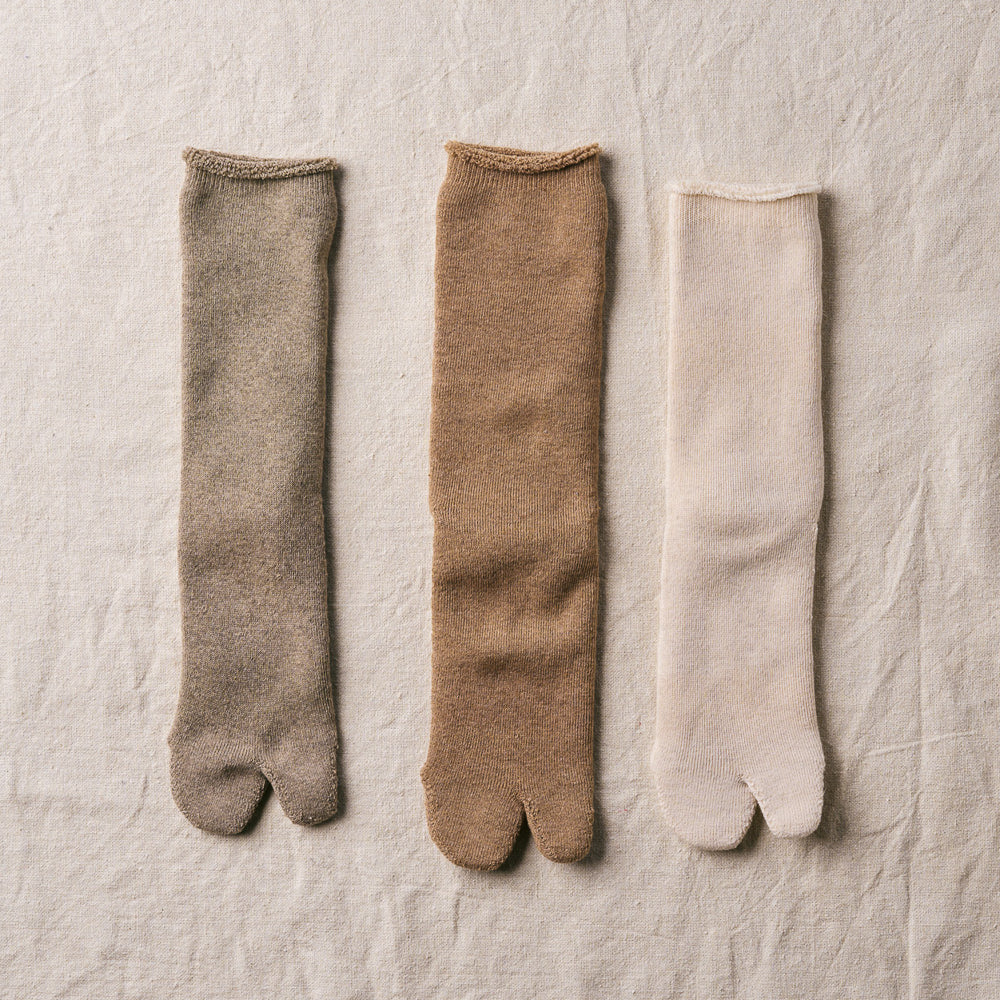 7-5005｜Organic Cotton Yak Pile Tabi Socks