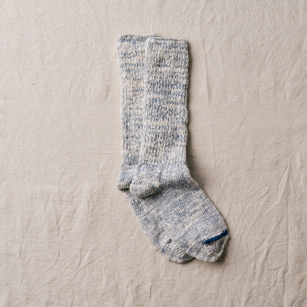 7-6010｜"Garabou" Organic Cotton Slipper Socks Indigo