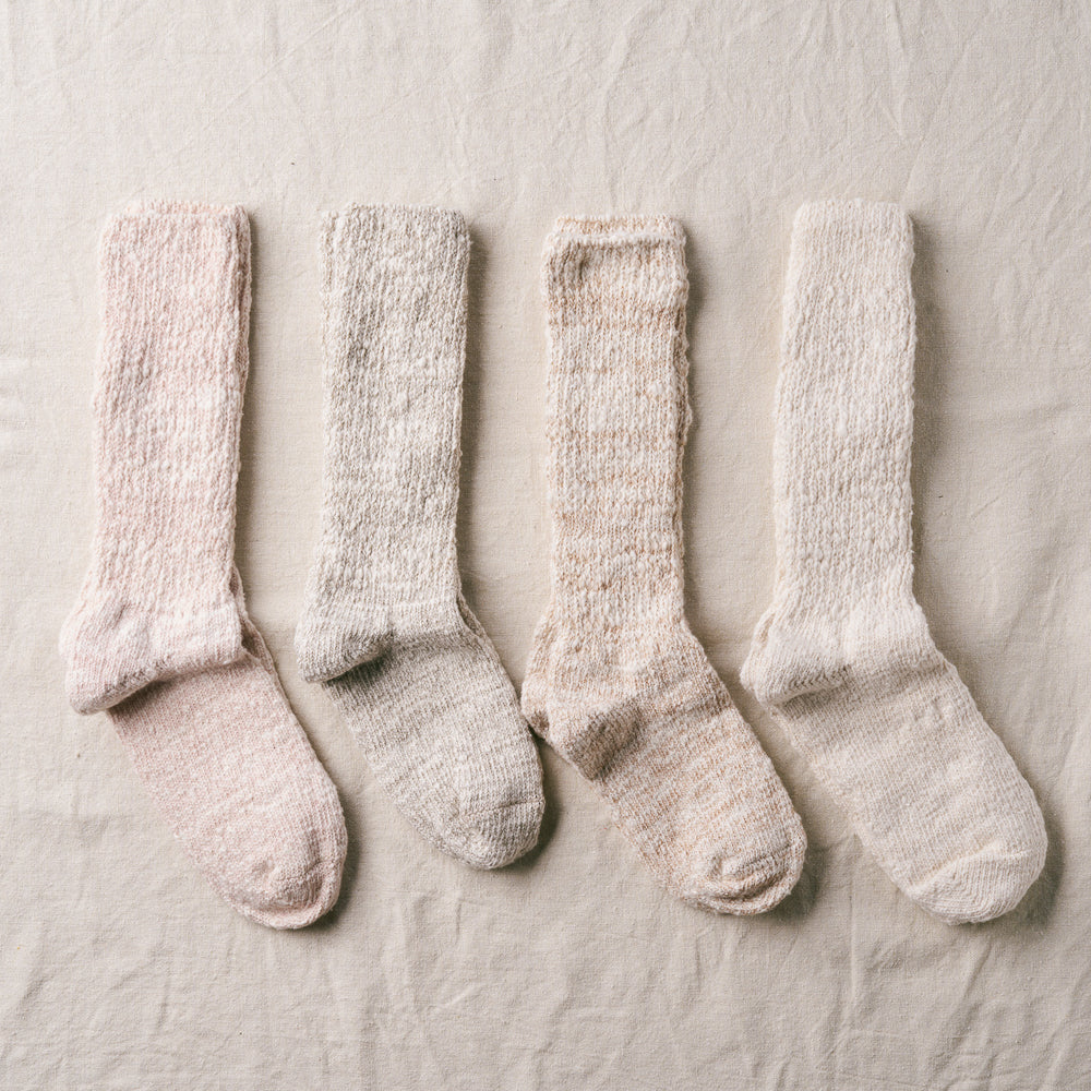 7-6000｜"Garabou" Organic Cotton Slipper Socks