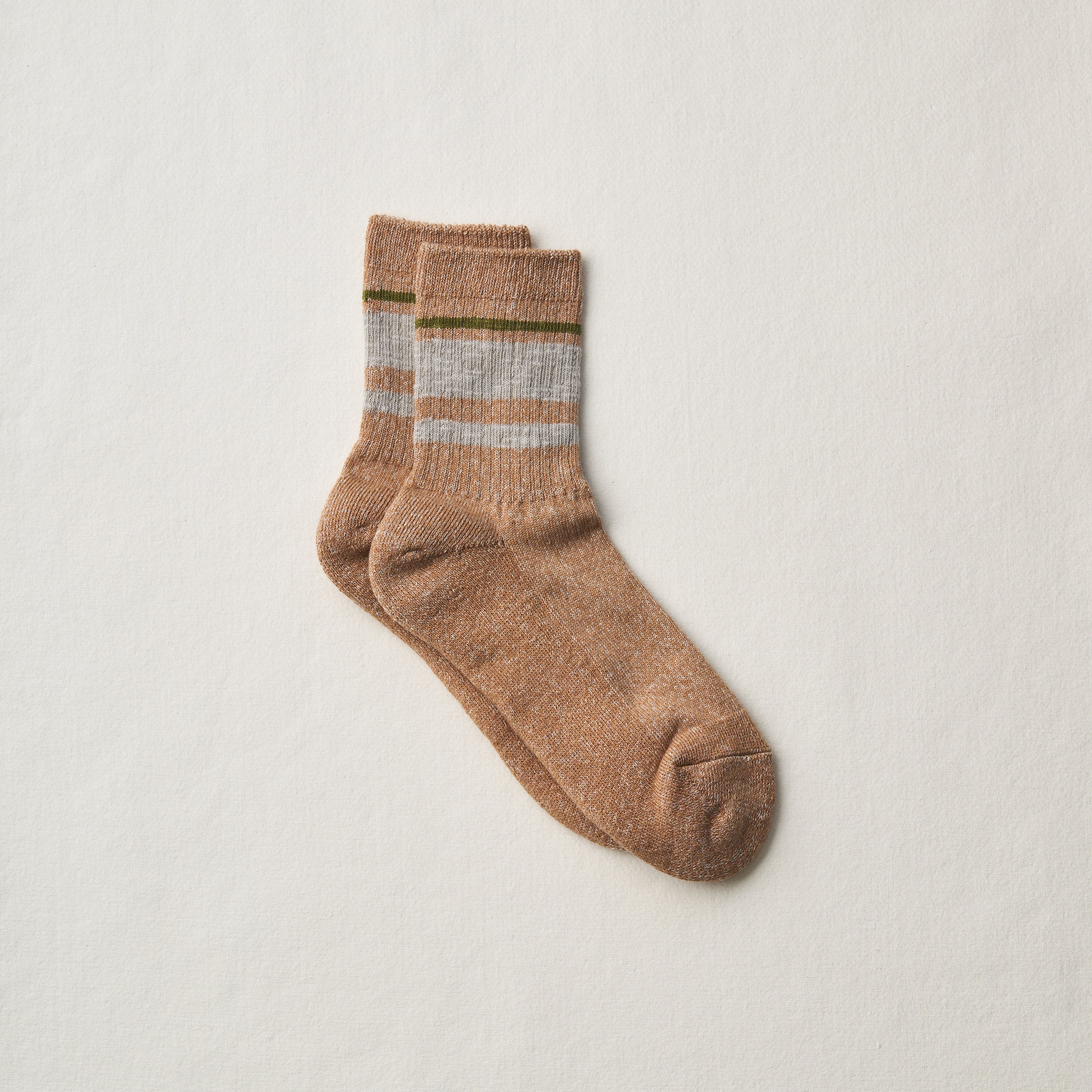 4-2018｜Organic Cotton Linen Pile Sole Line Socks