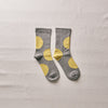 4-4015｜Organic Cotton Rubber Free Asymmetry Dot Socks
