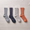 4-4016｜Organic Cotton Slab Ribbed Socks