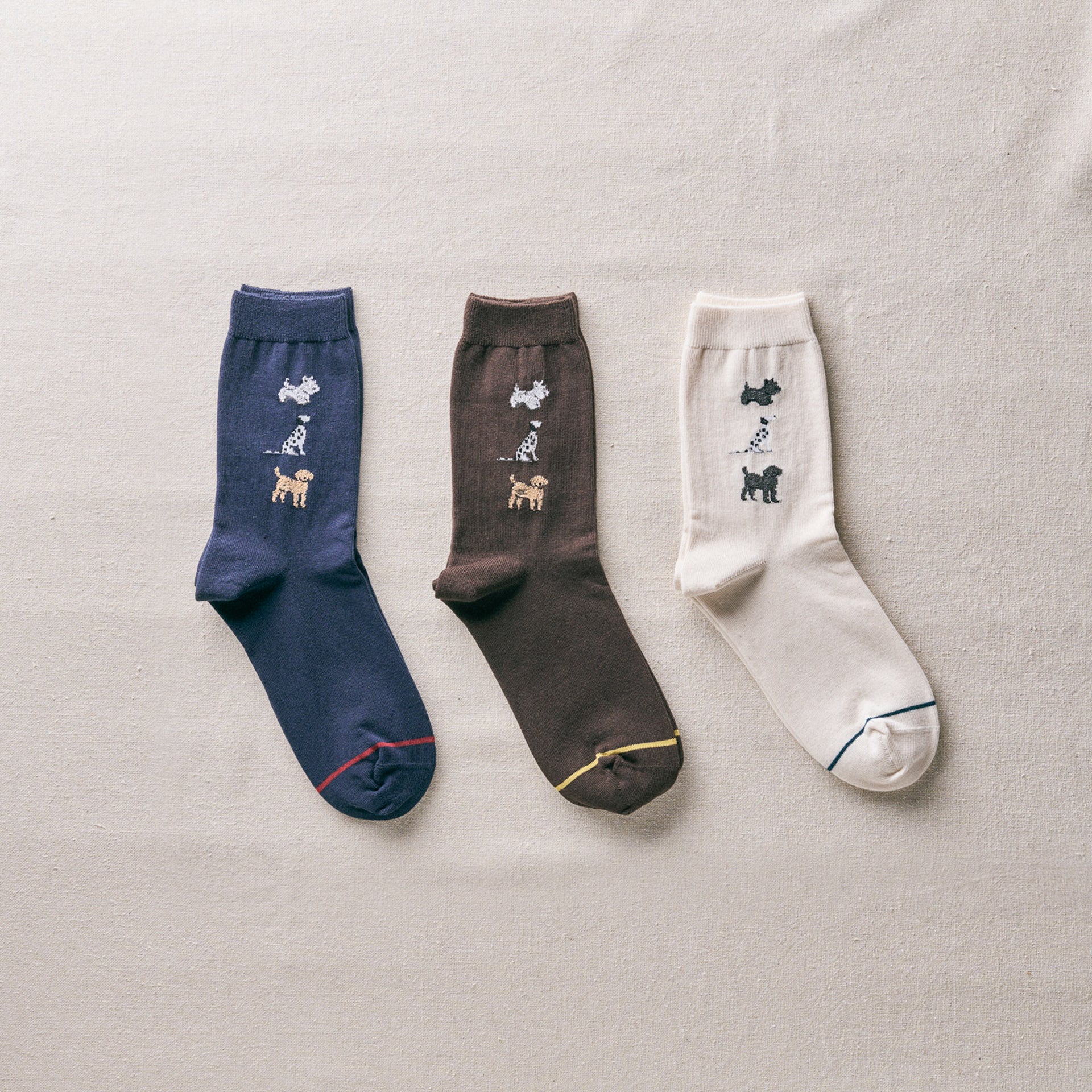 4-4017｜Organic Cotton Dogs Socks
