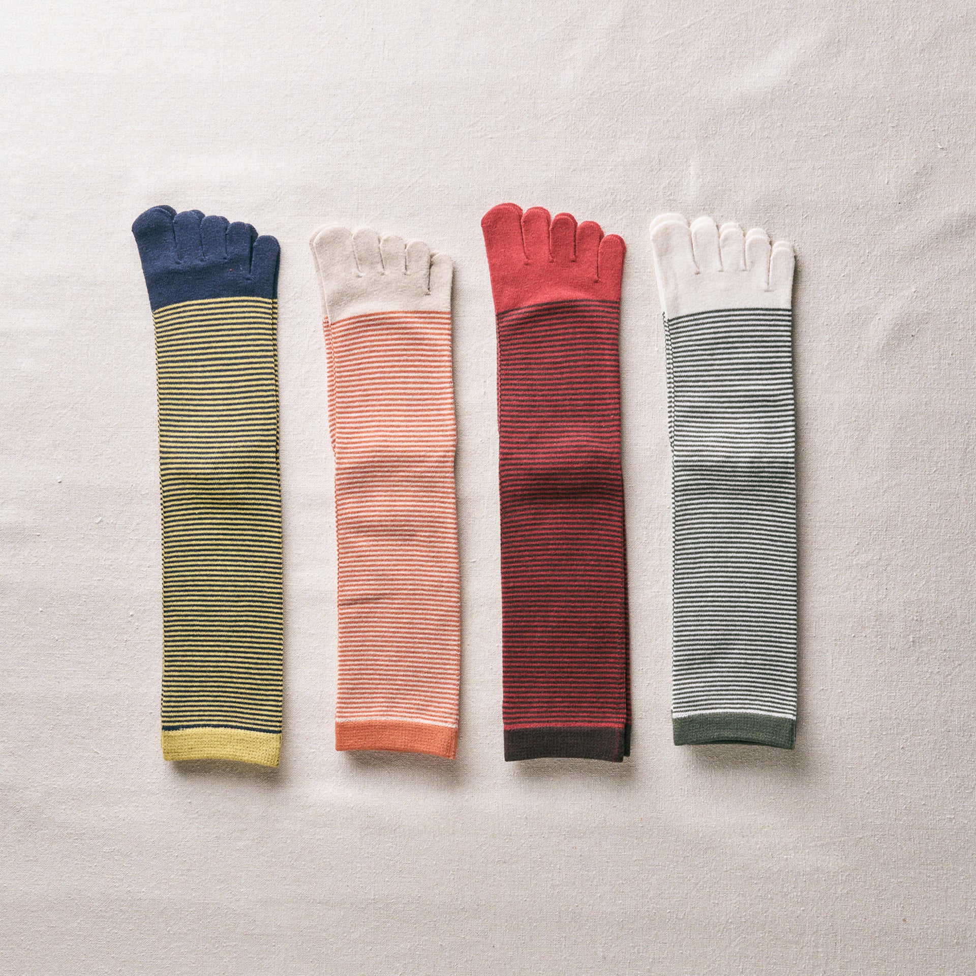 4-4018｜Organic Cotton Wool Toe Socks