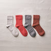 4-4019｜Wool Rubber Free Plain Socks
