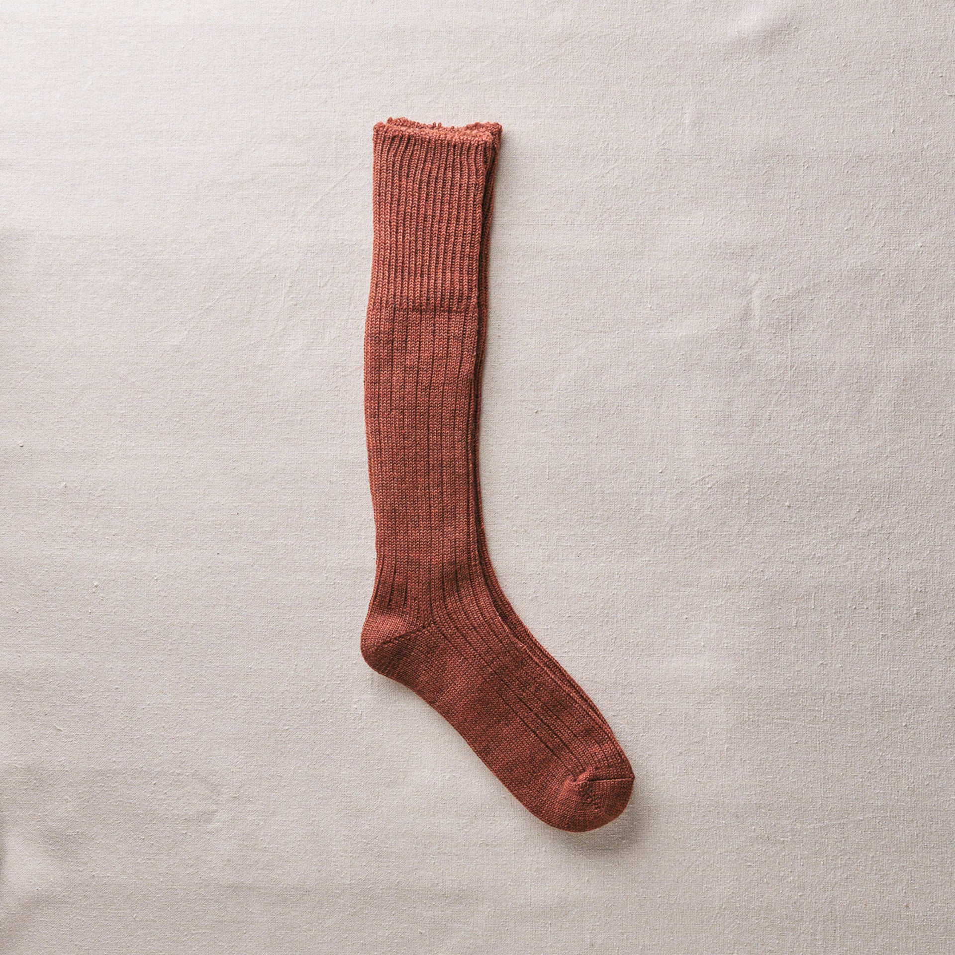4-4021｜Wool Low Gauge Ribbed Knee Socks