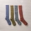 4-4021｜Wool Low Gauge Ribbed Knee Socks