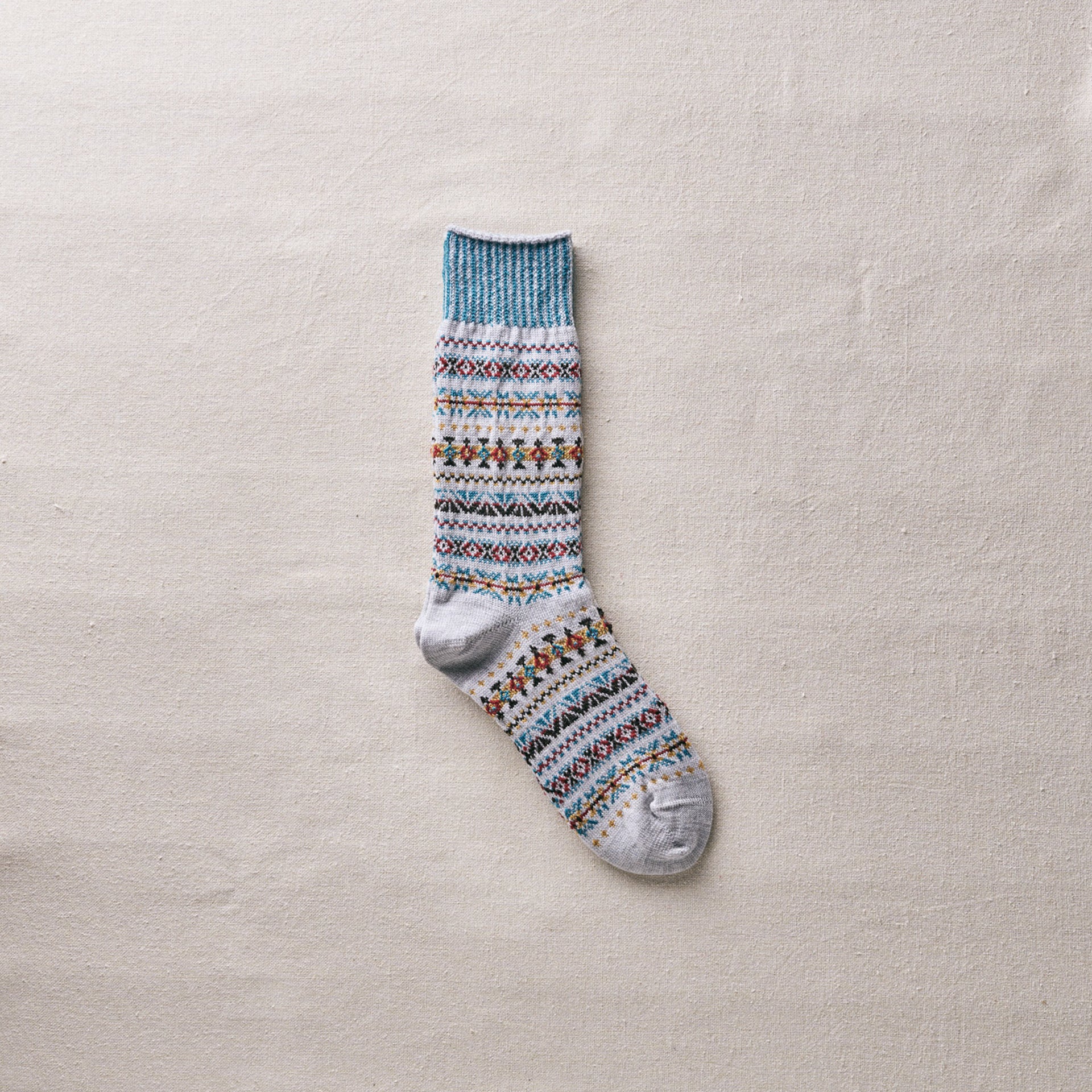4-4022｜Wool Fair Isle Socks