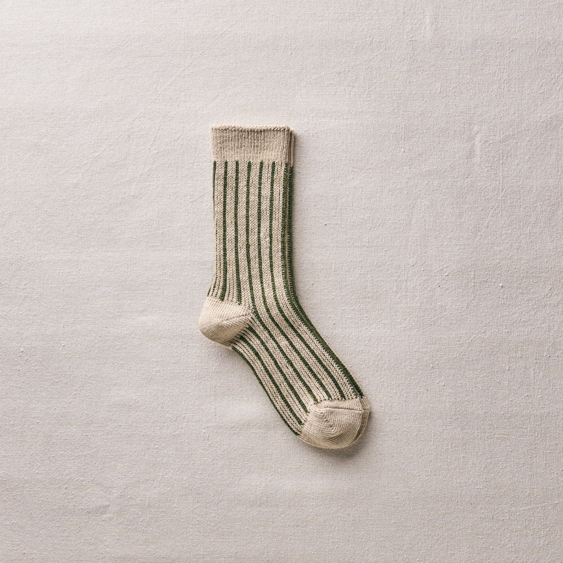 4-4023｜Organic Cotton Mohair Stripes Socks