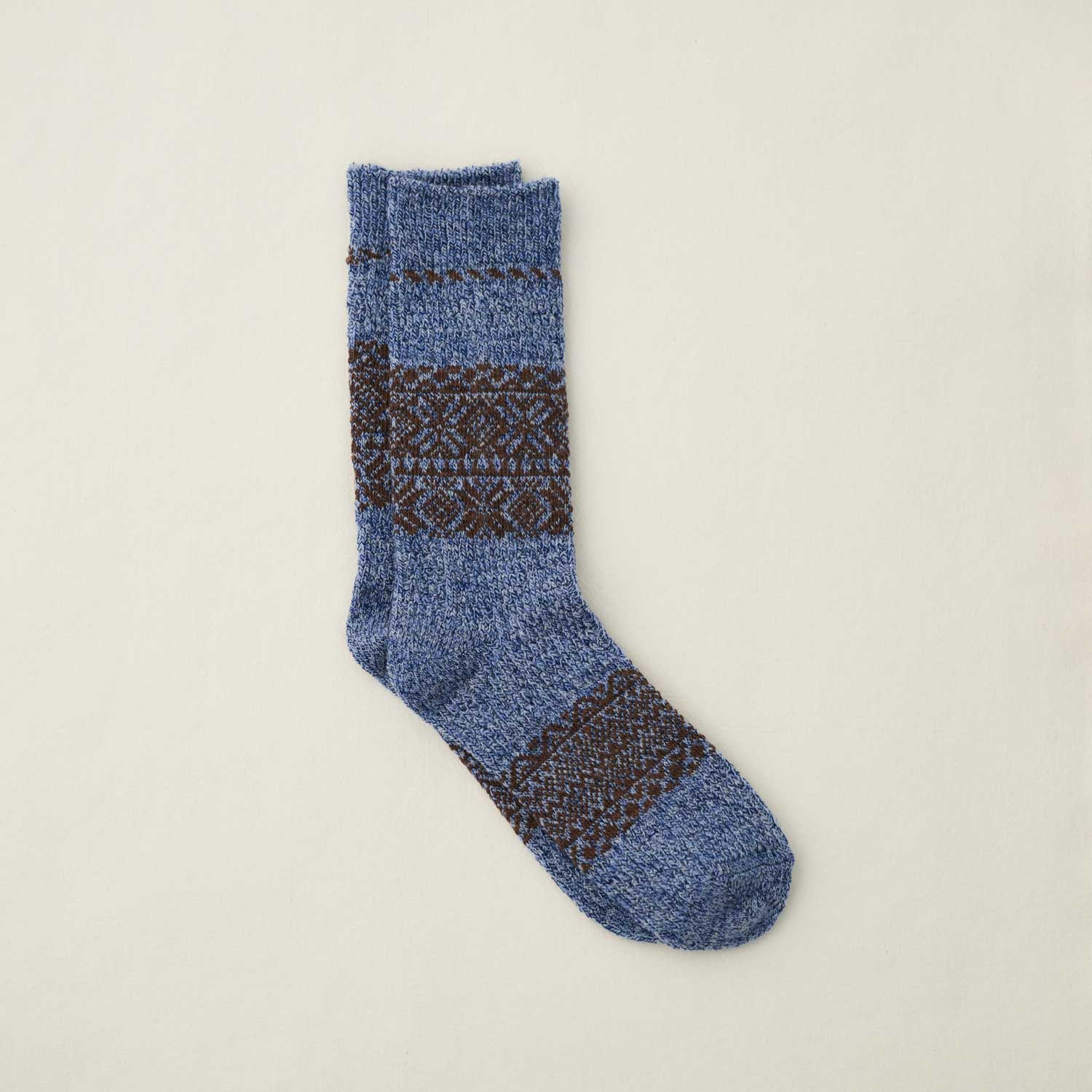 2026年9月納品｜4-4028｜Wool Organic Cotton Snow Pattern Socks