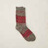 4-4028｜Wool Organic Cotton Snow Pattern Socks