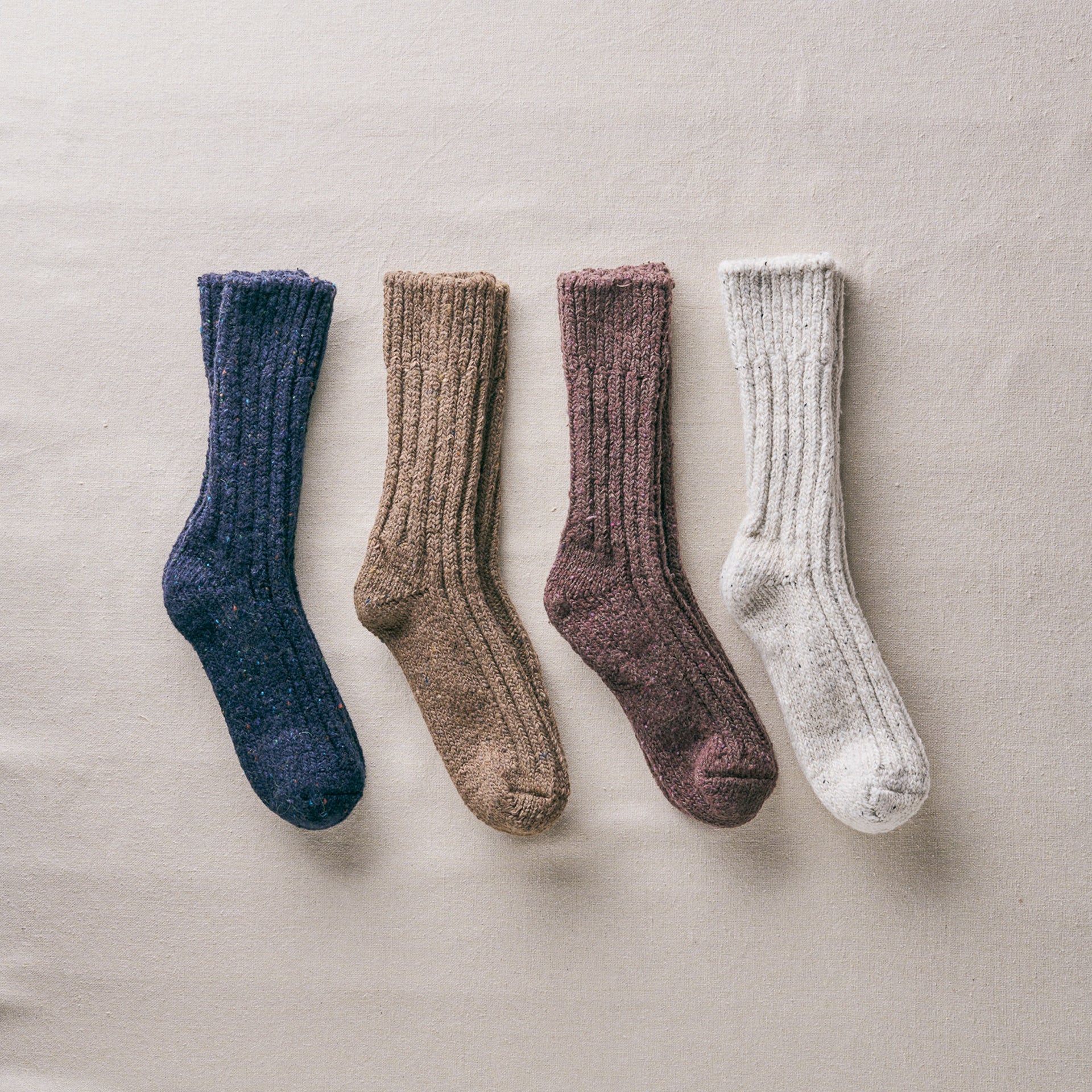 4-4029｜Recycled Wool Organic Cotton Low Gauge Socks