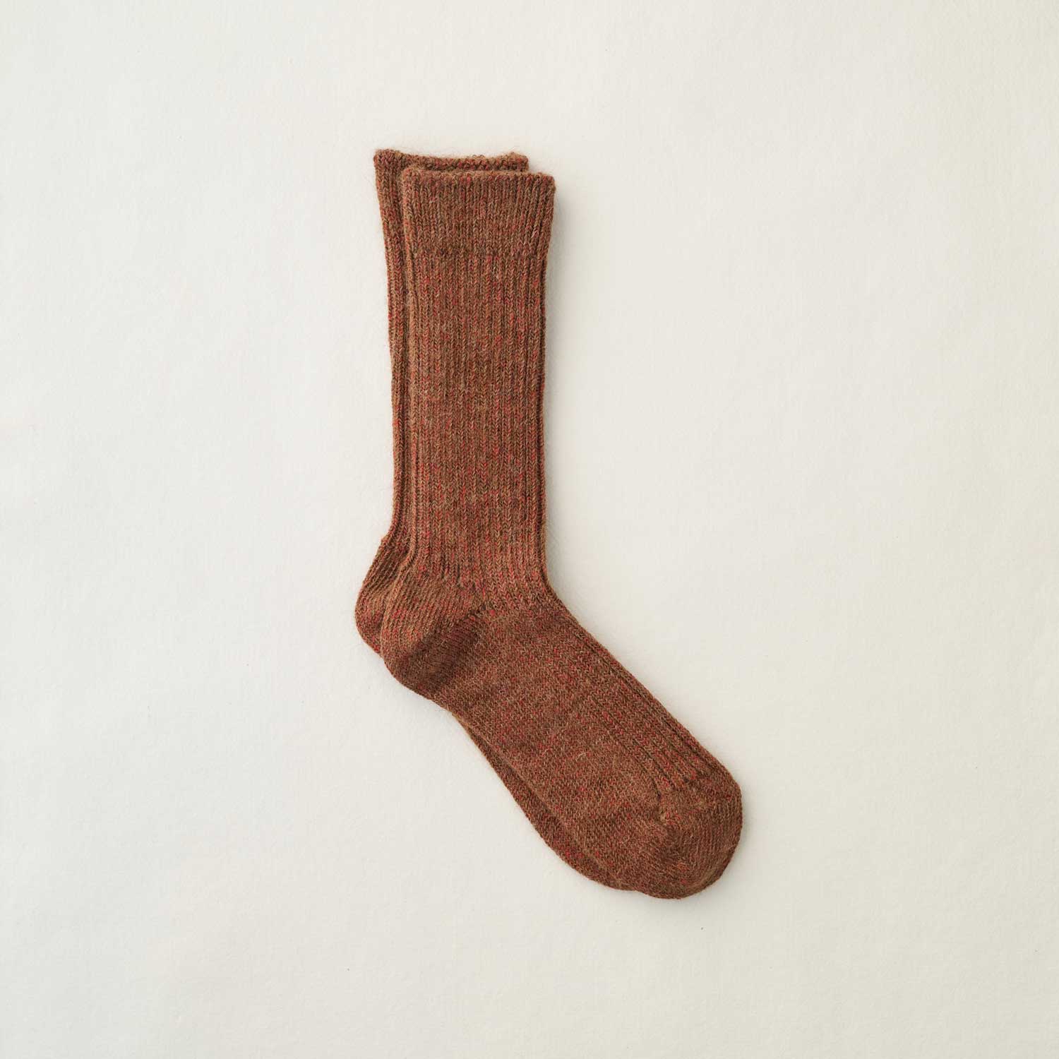 2026年9月納品｜4-4033｜Alpaca Linen Ribbed Socks
