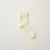 Delivery in September 2026 | 4-4034 | Wool Rubber Free Embroidered Heart Socks