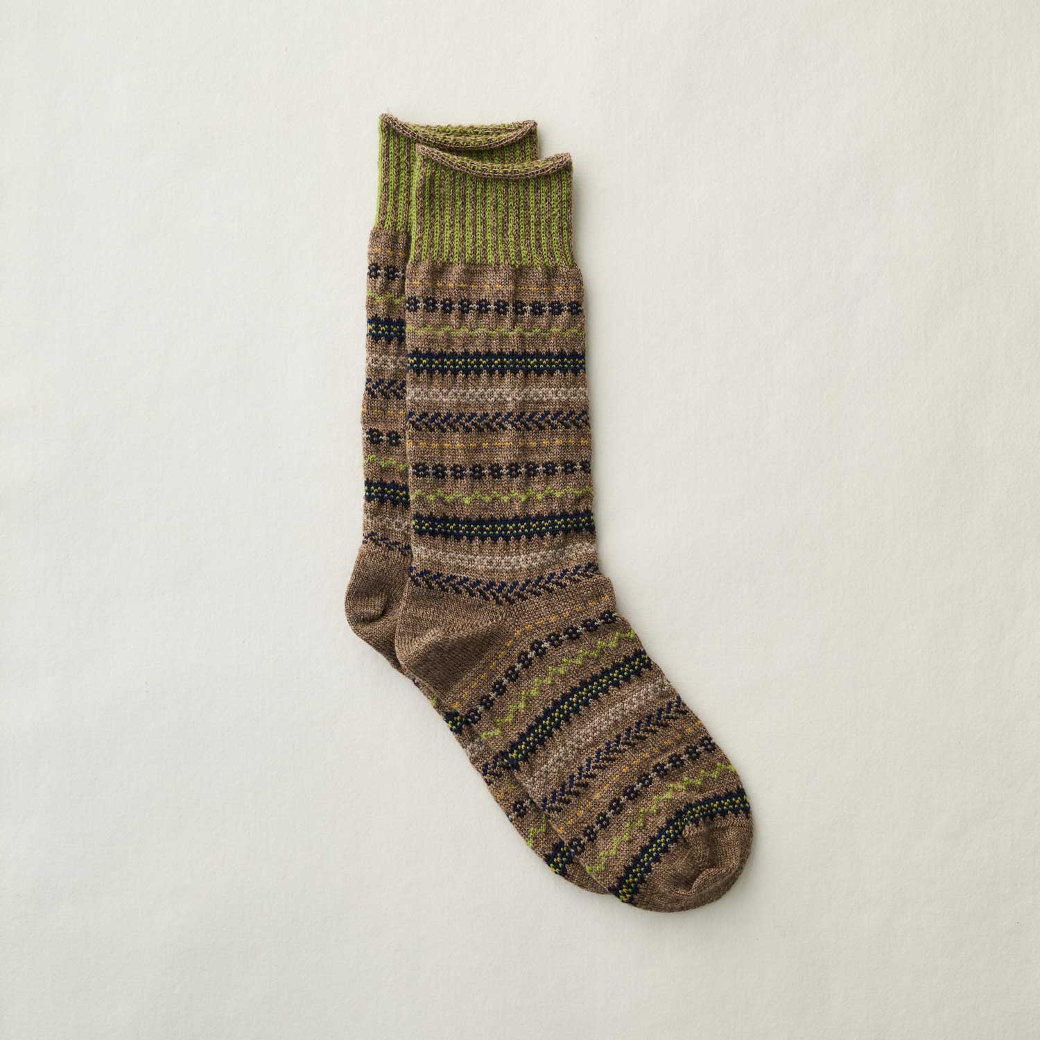 2026年9月納品｜4-4038｜Wool Fair Isle Socks