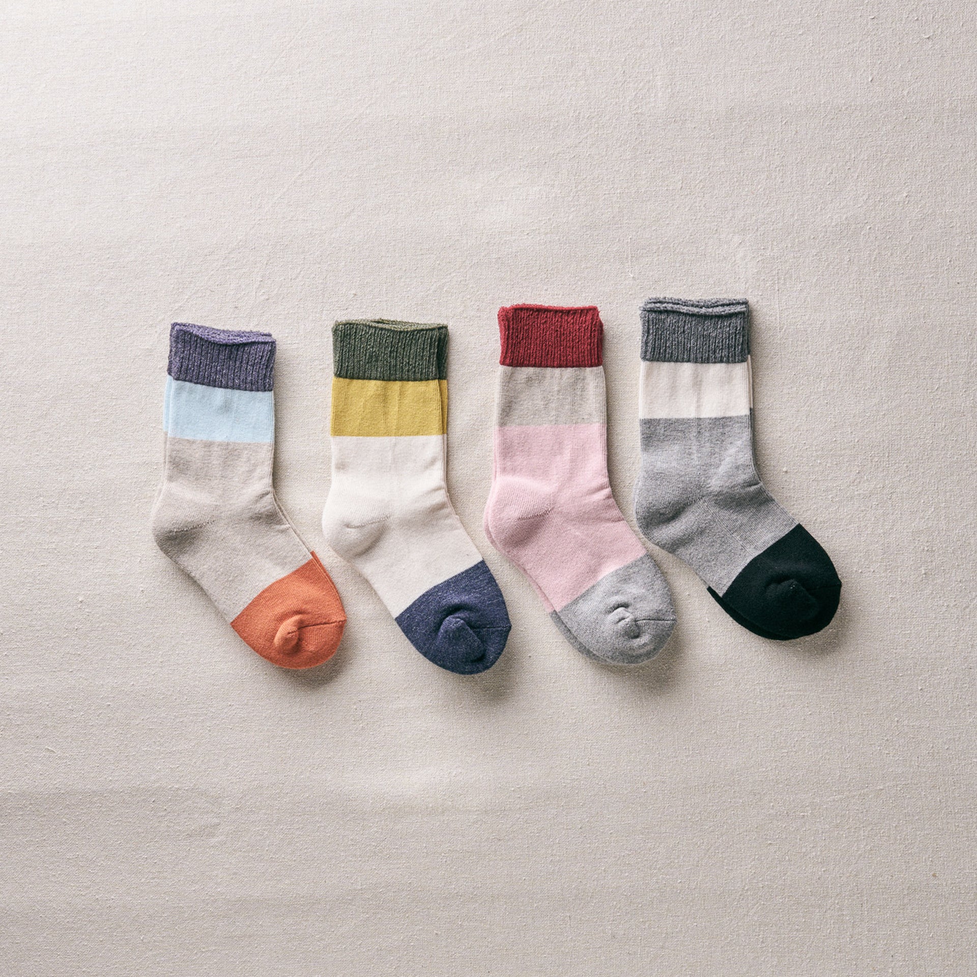 4-8000｜Organic Cotton Pile Sole Socks For Kids