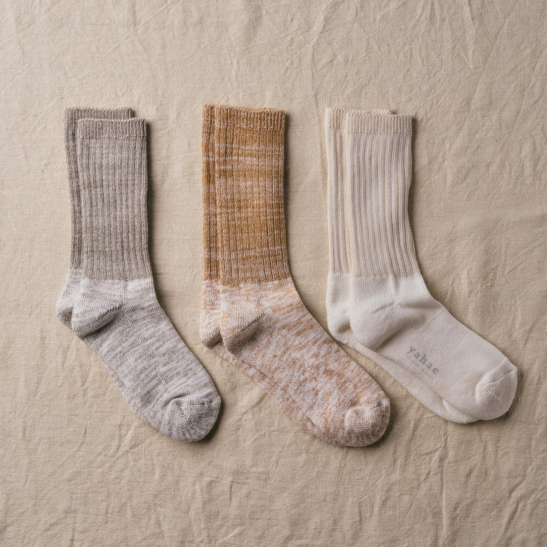 7-5003｜Organic Cotton Pile Crew Socks