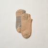 2027年3月納品｜7-5013｜Organic Cotton Linen Striped Sneaker Socks 2Pair