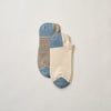 2027年3月納品｜7-5013｜Organic Cotton Linen Striped Sneaker Socks 2Pair