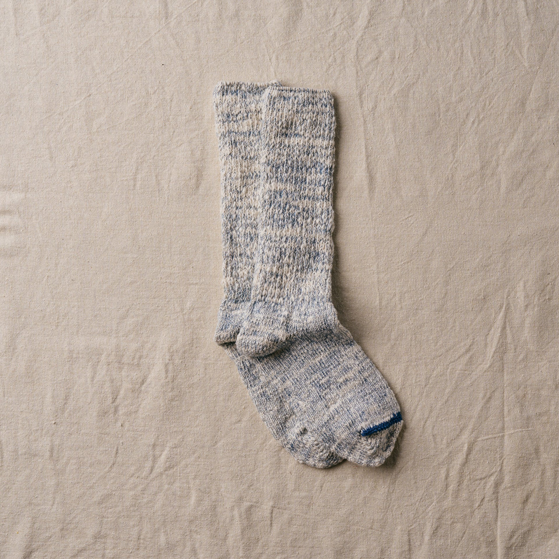 7-6010｜"Garabou" Organic Cotton Slipper Socks Indigo