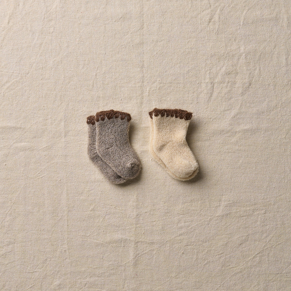 7-6600｜Organic Cotton Yak Pile Socks for Baby
