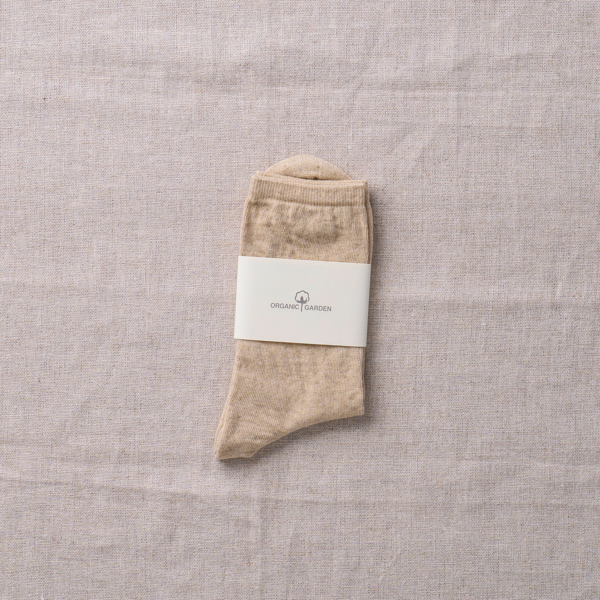 8-0023｜Cotton x linen plain socks