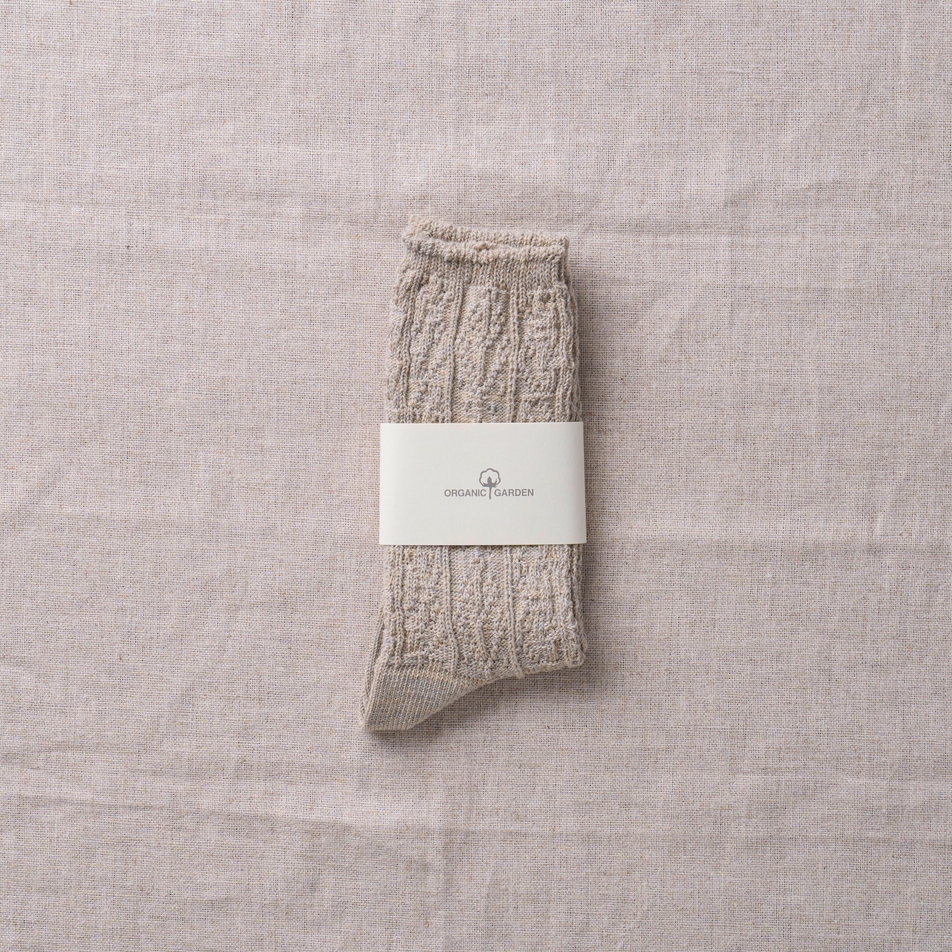 8-0024｜Cotton x linen links socks