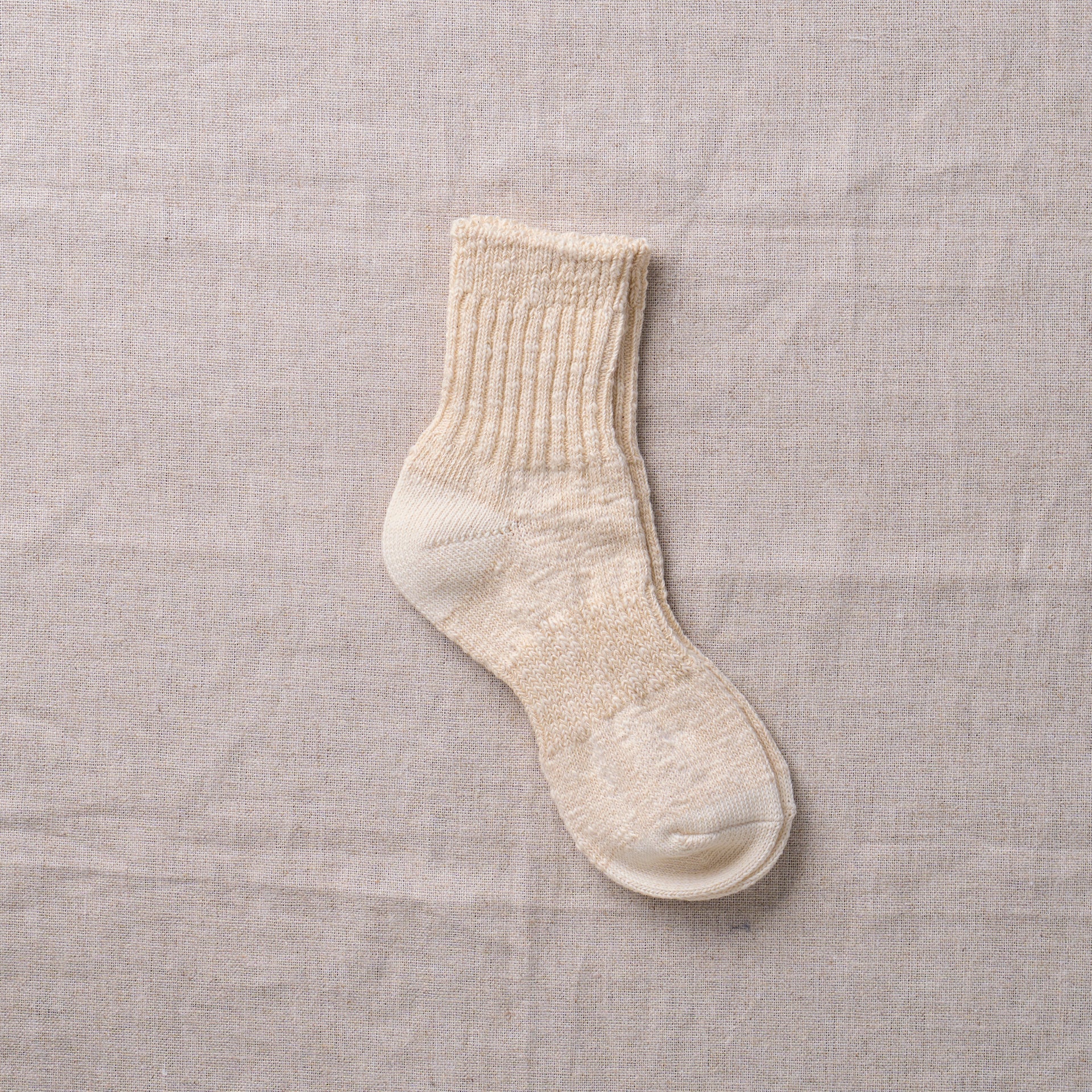 8-0031｜Slab rib socks ankle length
