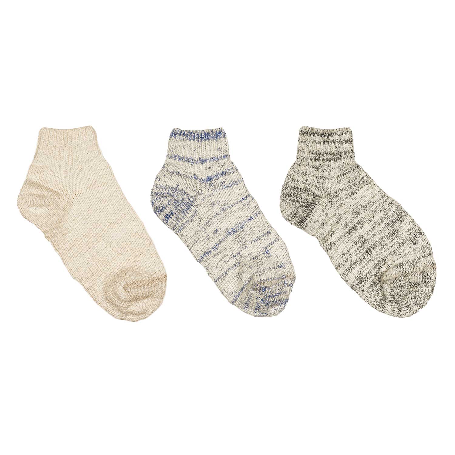 9-1099 Organic cotton &amp; linen grain bow ankle
