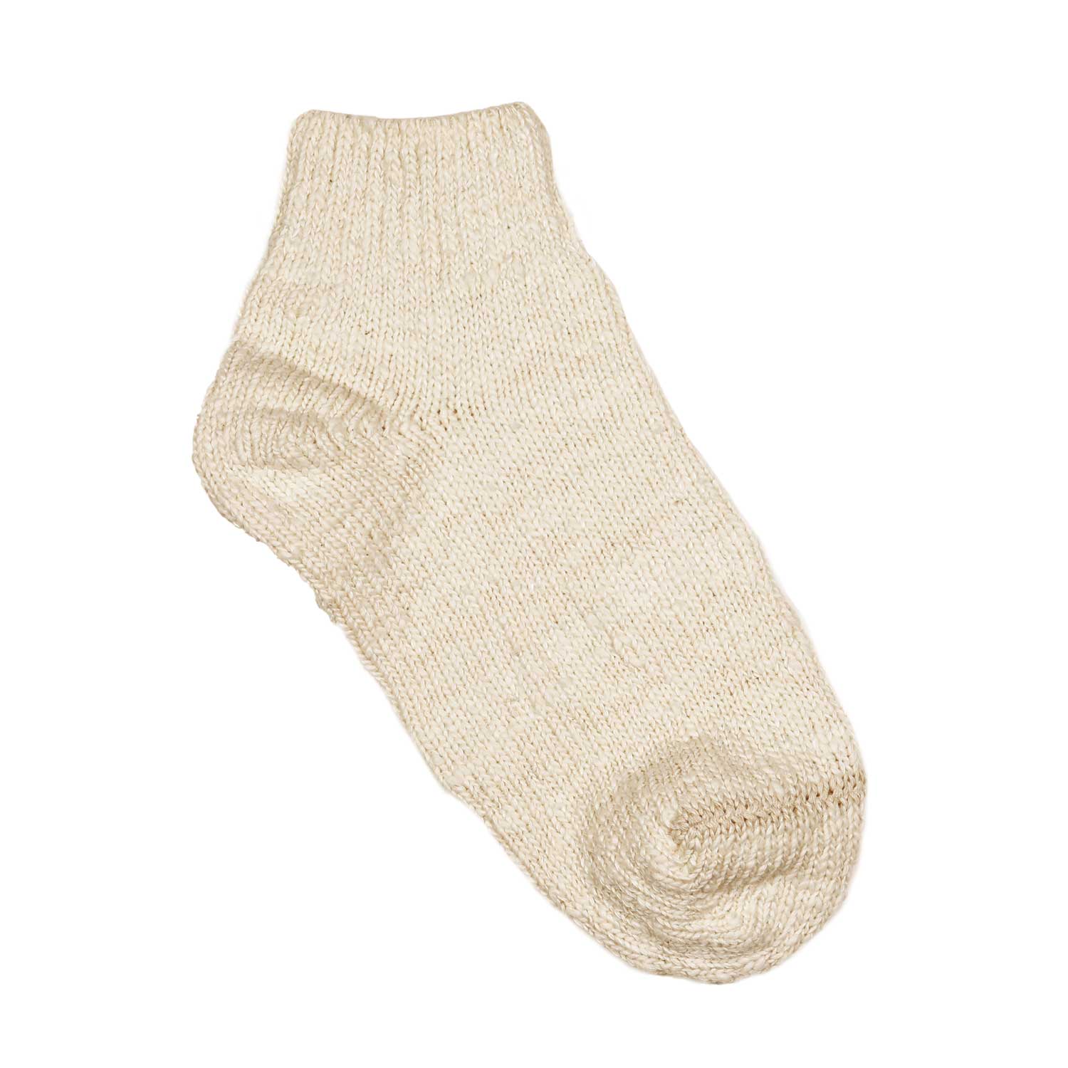 9-1099 Organic cotton &amp; linen grain bow ankle