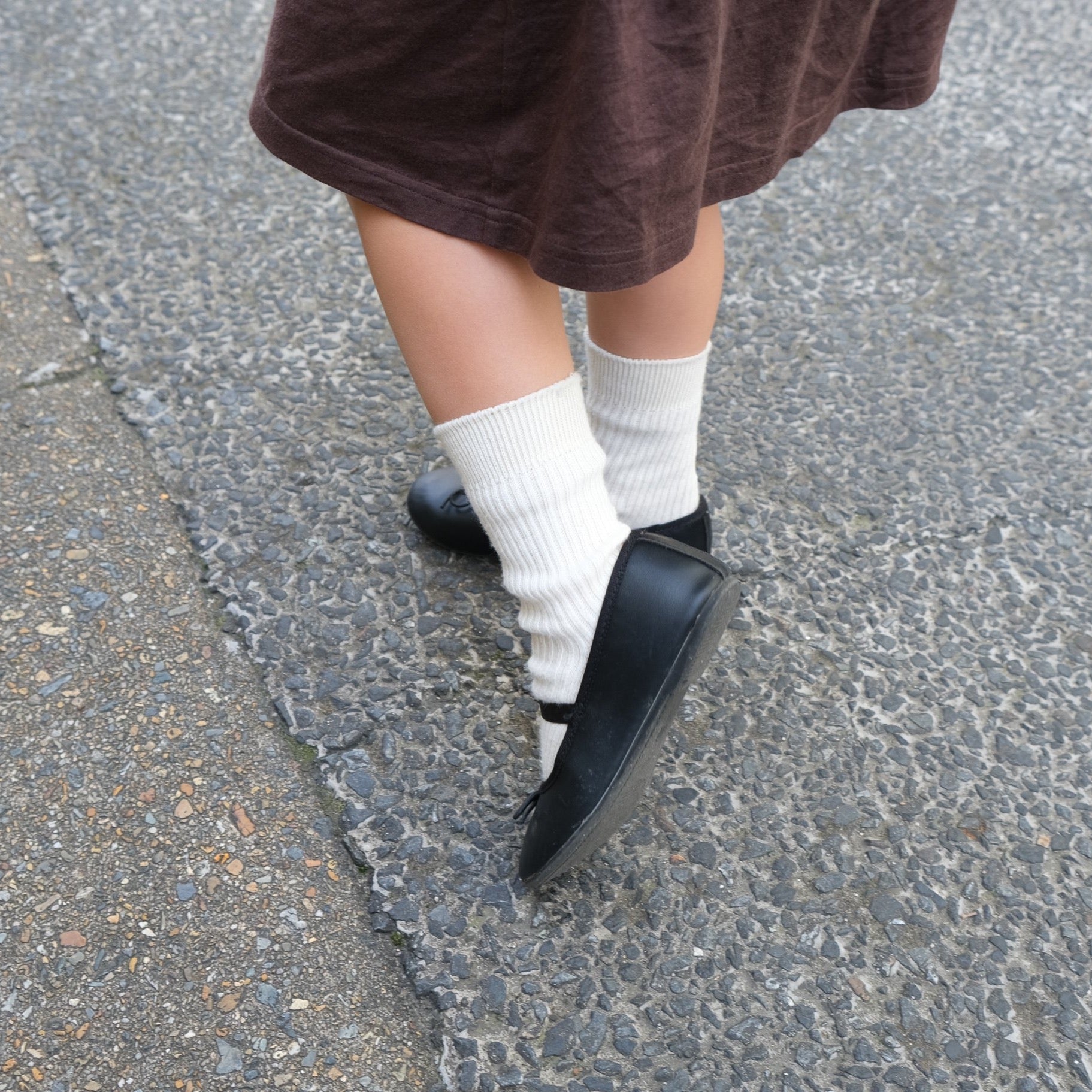 8-0500｜100% cotton kids rib socks