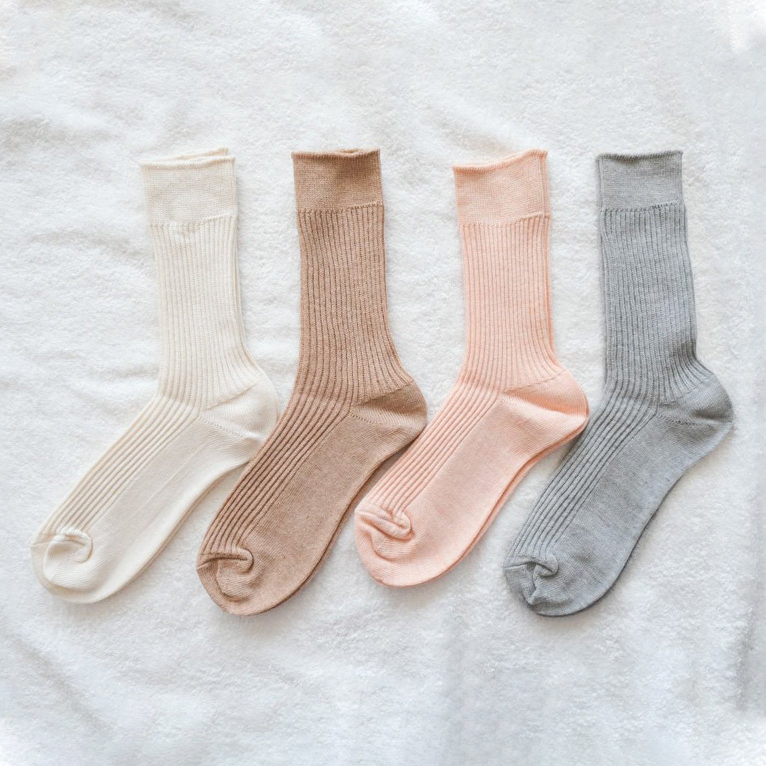 8-0500｜100% cotton kids rib socks